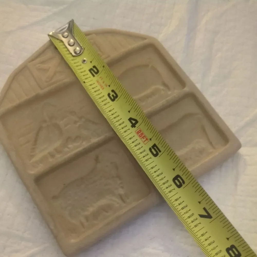 The Pampered Chef 1994 Farmyard Friends Cookie Springerle Stonewear Mold